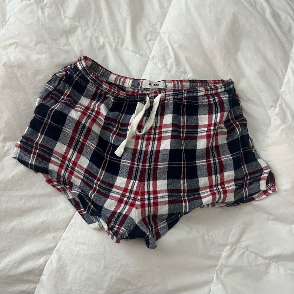 Garage Red and Blue Plaid Shorts Sz XS